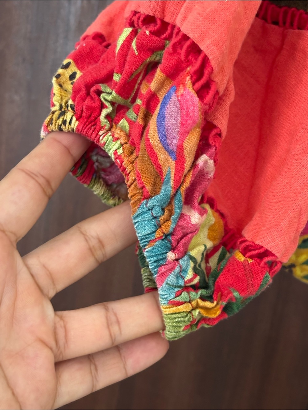 FARM Rio Patchwork Floral Cropped Top - Picture 4 of 7
